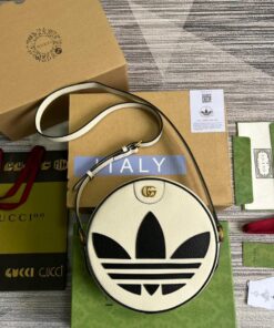 Gucci x Adidas Ophidia Shoulder Bag White For Women, Women's Bags 8.6in/22cm GG 702626 DJ24T 8847