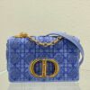 Christian Dior Medium Dior Caro Bag Blue For Women 25.5cm/10in CD