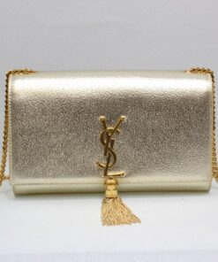 Saint Laurent Kate Chain Wallet With Tassel Yellow Copper For Women 10.2in/26cm YSL