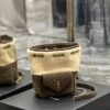 Saint Laurent Oe Mini Bucket Chevrons Brown For Women, Women's Bags 7.5in/19cm YSL? 70163129XA79587