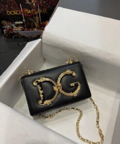 Dolce Gabbana Nappa DG Girls Shoulder Bag Black For Women 8.3in/21cm DG BB6498AZ80180999