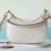 Louis Vuitton Bagatelle Monogram Empreinte Creme Beige For Women, Women's Handbags, Shoulder And Crossbody Bags 22cm/8.7in LV M46099