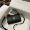 Dolce Gabbana Small Sicily Bag In Dauphine Black For Women 7.5in/19cm DG BB7116A100180999