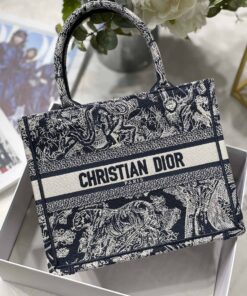 Christian Dior Small Dior Book Tote Blue For Women 26.5cm/10.5in CD M1265ZRGO_M928