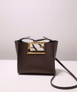 Fendi Way Small Dark Grey Bag For Woman 20cm/8in