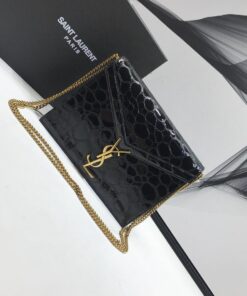 Saint Laurent Cassandra Small Crossbody Bag With Stone Print Black For Women 7.4in/19cm YSL