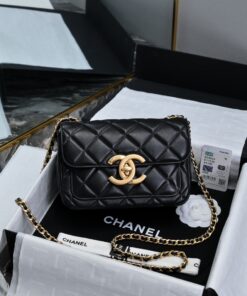 Chanel Small Flap Bag Lambskin And Gold-Tone Metal For Women