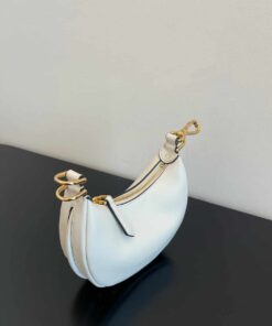 Fendi Nano Fendigraphy White For Women, Women's 6.7in/17cm FF 7AS089A5DYF1HEL