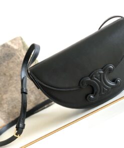 Celine Besace Cuir Triomphe Bag Black For Women 9in/23cm