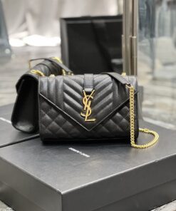Saint Laurent Small Bag Black In Mix Matelasse For Women 8.2in/21cm YSL 600195BOW911000