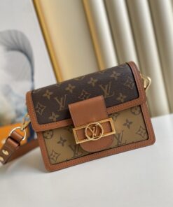 Louis Vuitton Mini Dauphine Monogram And Monogram Reverse Canvas By Nicolas Ghesqui?re For Spring-Summer, For Women Women's Handbags, Shoulder Bags 20cm LV M45959