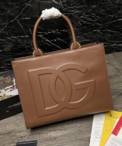 Dolce Gabbana Small DG Daily Shopper Brown For Women 14.6in/37cm DG