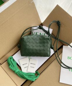 Bottega Veneta Mini Loop Camera Bag Dark Green, For Women 6.7in/17cm