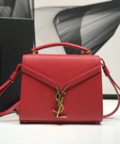 Saint Laurent Cassandra Medium Top Handle Bag Red For Women 9.6in/24.5cm YSL