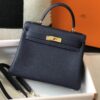 Hermes Kelly 32 Taurillon Clemence Blue Nuit Bag For Women 12.5in/32cm
