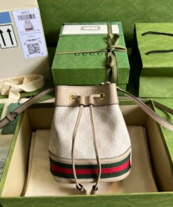 Gucci Ophidia Mini GG Bucket Bag White For Women, Women's Bags 7.5in/19cm GG