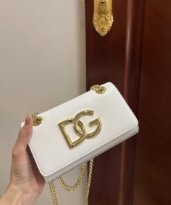 Dolce Gabbana Polished 3.5 Phone Bag White For Women 7.3in/19cm DG