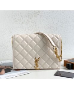 Saint Laurent Becky Small Shoulder Bag White For Women 10.5in/27cm YSL