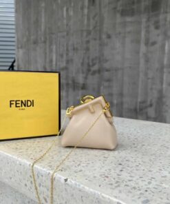 Fendi Nano First Charm Beige Bag For Woman 10cm/4in
