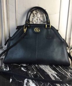 Gucci Re(Belle) Large Top Handle Bag Black For Women 15.75in/40cm GG