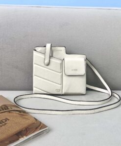 Fendi Bustine 2 Pockets Mini White Bag For Woman 16cm/6in