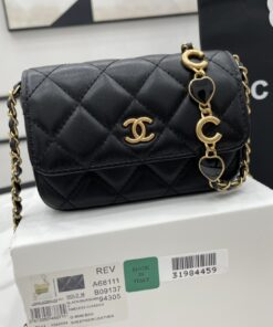 Chanel Mini Flap Bag Black For Women, Women's Bags 12.5cm