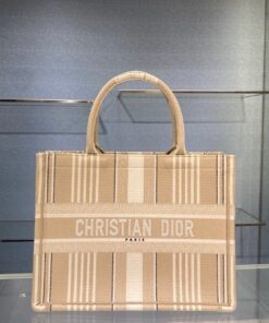 Christian Dior Medium Dior Book Tote Beige For Women 14in/36cm CD