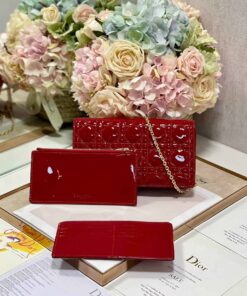 Christian Dior Lady Dior Pouch Red For Women 8.5in/21.5cm CD S0204OVRB_M323