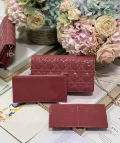 Christian Dior Lady Dior Pouch Crimson For Women 8.5in/21.5cm CD