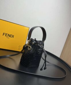 Fendi Mon Tresor Black Mini Bag For Woman 18cm/7in 8BS010A3ZGF0KUR