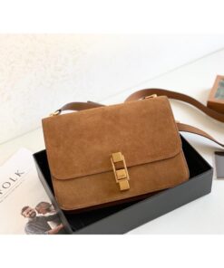 Saint Laurent Le Carre Satchel Brown For Women 9in/23cm YSL