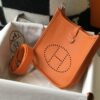 Hermes Evelyne 16 Amazone Bag Orange With Silver-Toned Hardware For Women, Women's Shoulder And Crossbody Bags 6.3in/16cm