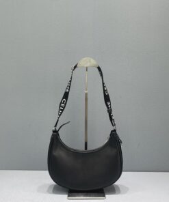 Celine Medium Ava Bag With Celine Strap Black For Women 9in/23cm