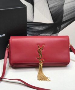 Saint Laurent Kate Tassel Small Shoulder Bag Red For Women 10.2in/26cm YSL
