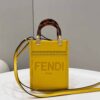 Fendi Sunshine Shopper Yellow Mini Bag For Woman 13cm/5in