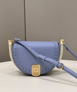 Fendi Moonlight Saddle Blue Bag For Woman 19cm/7.5in
