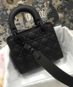 Christian Dior Smal Lady Dior My ABCDIOR Bag Black For Women 8in/20cm CD M0538SLOI_M989
