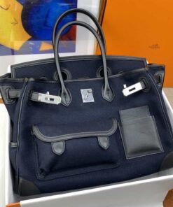 Hermes Birkin Cargo 35 Purple, Silver Toned Hardware Bag For Women, Women's Handbags, Shoulder Bags 13.8in/35cm