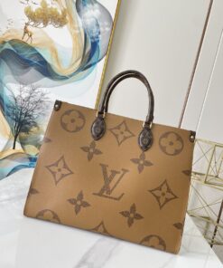 Louis Vuitton OnTheGo GM Tote Bag Monogram And Monogram Reverse Canvas For Women, Women?s Handbags 16.1in/41cm LV M44576
