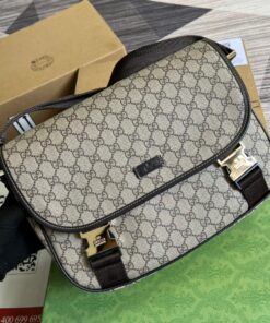 Gucci Messenger Bag Shoulder Bag Beige GG Supreme Canvas For Women,Men 12.9in/33cm 2101214094842