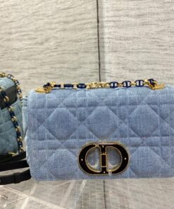Christian Dior Medium Dior Caro Bag Blue For Women 25.5cm/10in CD M9242WTJF_M928