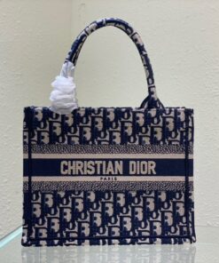 Christian Dior Small Dior Book Tote Blue For Women 26.5cm/10.5in CD M1265ZRIW_M928