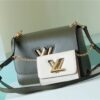 Louis Vuitton Twist MM Bag, Shoulder and Cross Body Bags For Women Kaki / Quartz White 9.1in/23cm LV M59884