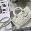 Christian Dior Lady D-Joy Bag White Macrocannage Technical Fabric White For Women 26cm CD M0540OTID_M933