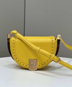 Fendi Moonlight Saddle Yellow Bag For Woman 19cm/7.5in