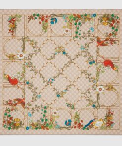 Gucci GG Printed silk carré scarf