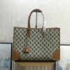 Celine Horizontal Cabas In Textile With Triomphe Embroidery Khaki For Women 17in/43cm 197002CS8.15KH