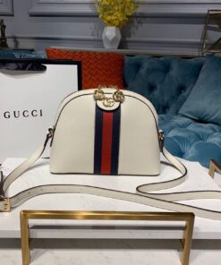 Gucci Ophidia Shoulder Bag White 9in/24cm
