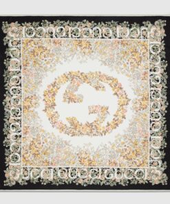Gucci GG Printed silk carré scarf