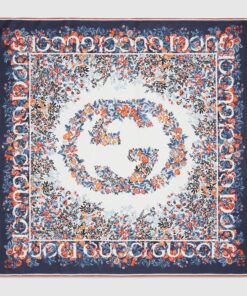 Gucci GG Printed silk carré scarf